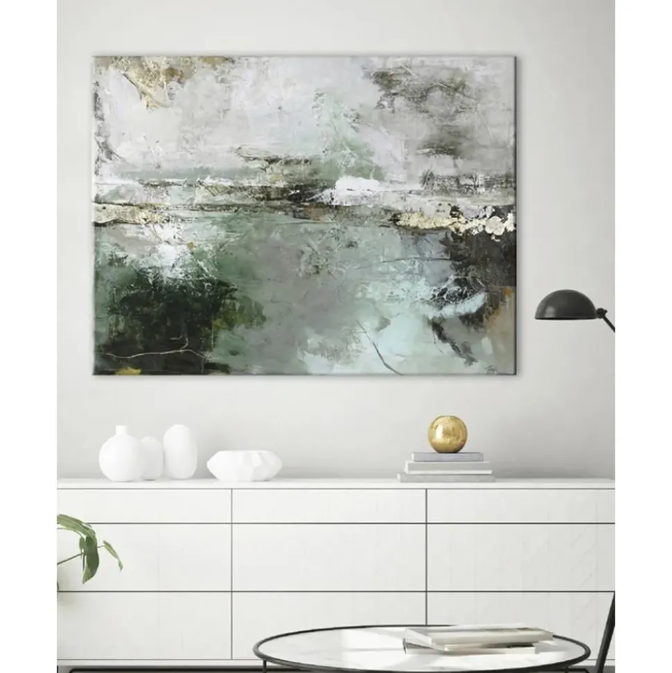 Cuadro En Lienzo Pintado A Mano Hillside