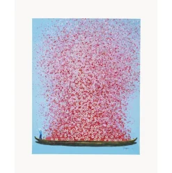 Cuadro En Lienzo Pintado Flower Boat