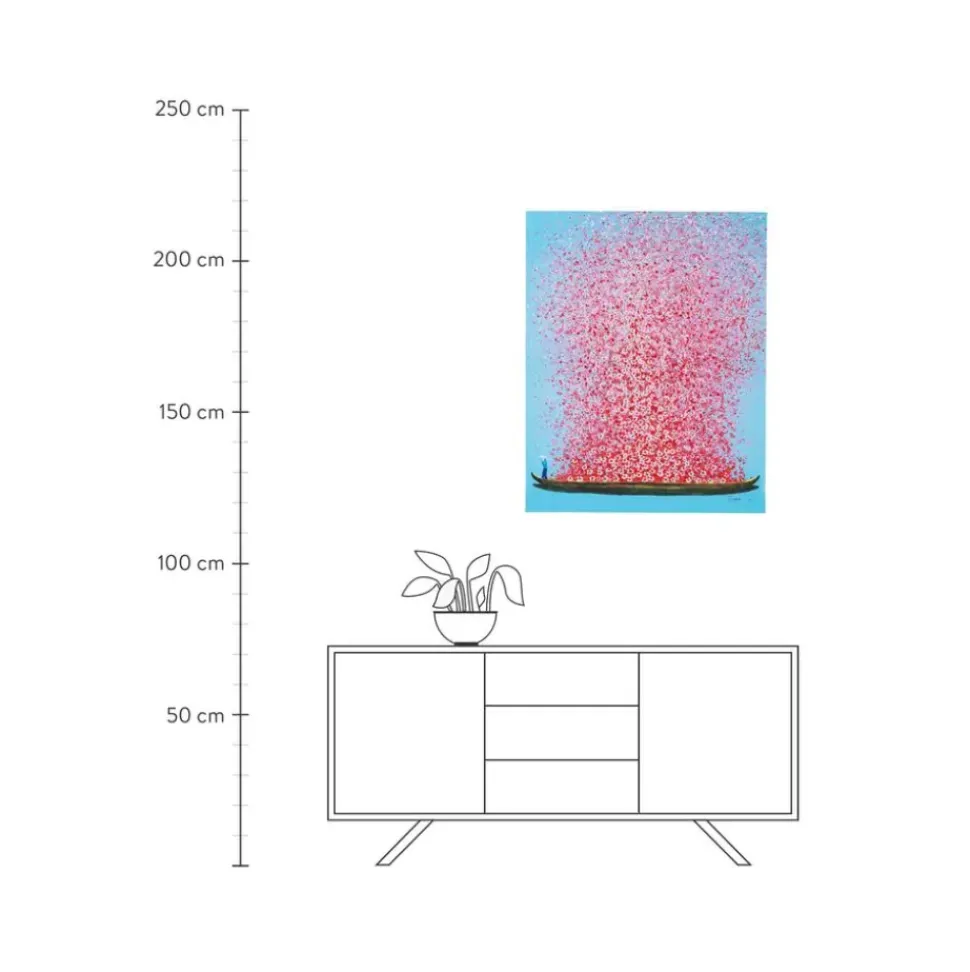 Cuadro En Lienzo Pintado Flower Boat