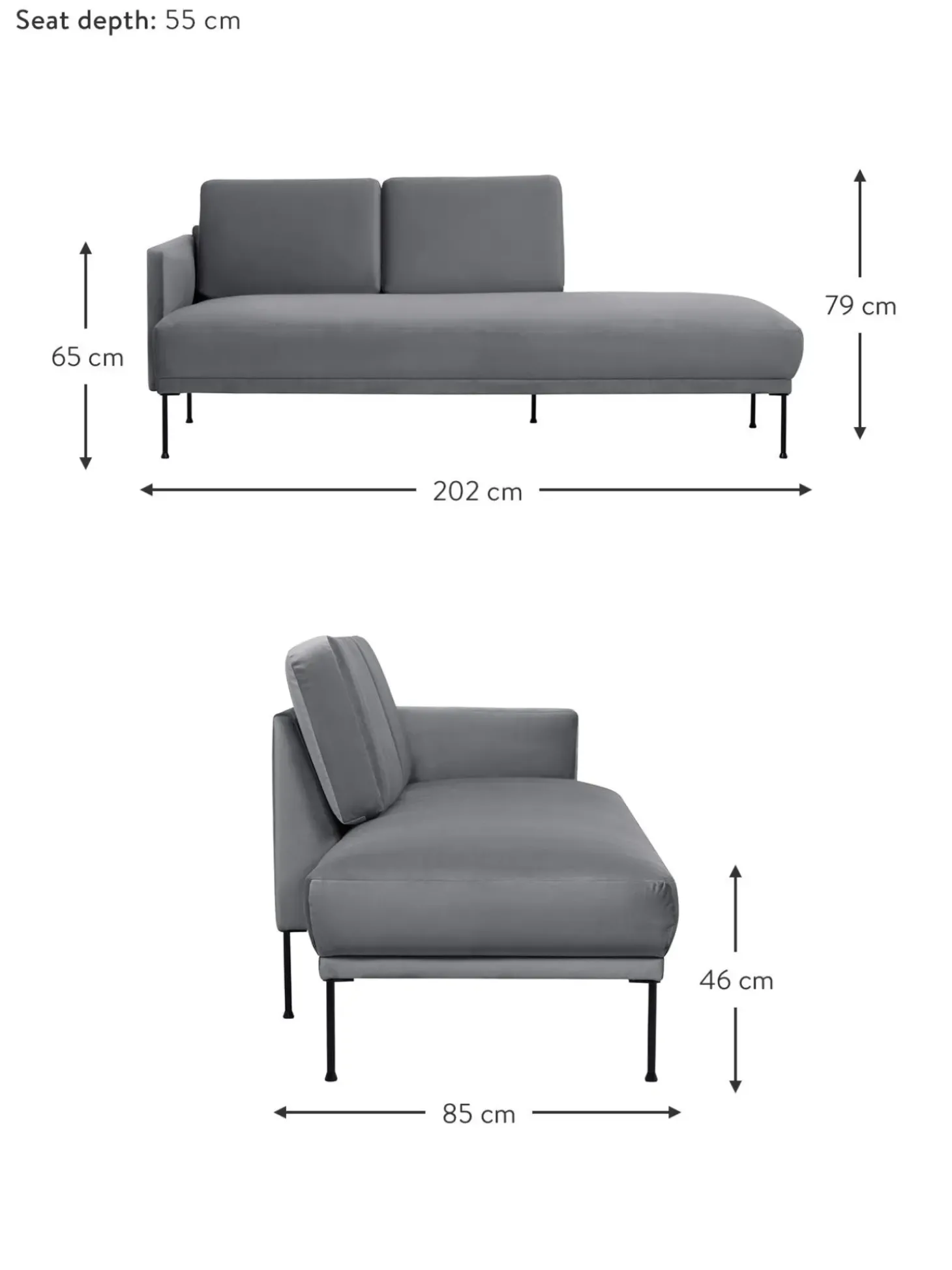 Divan De Terciopelo Fluente