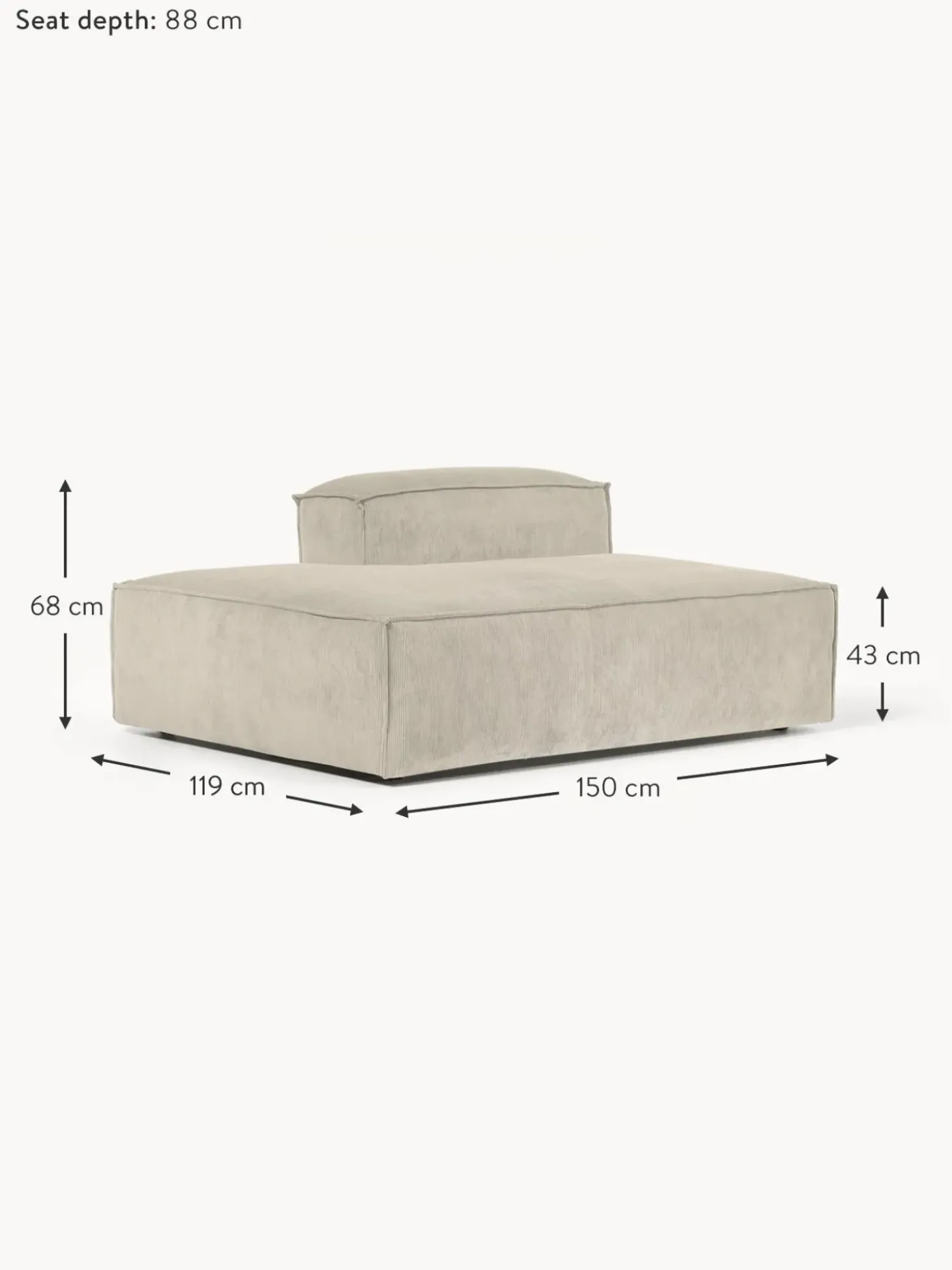 Divan Modular De Pana Lennon