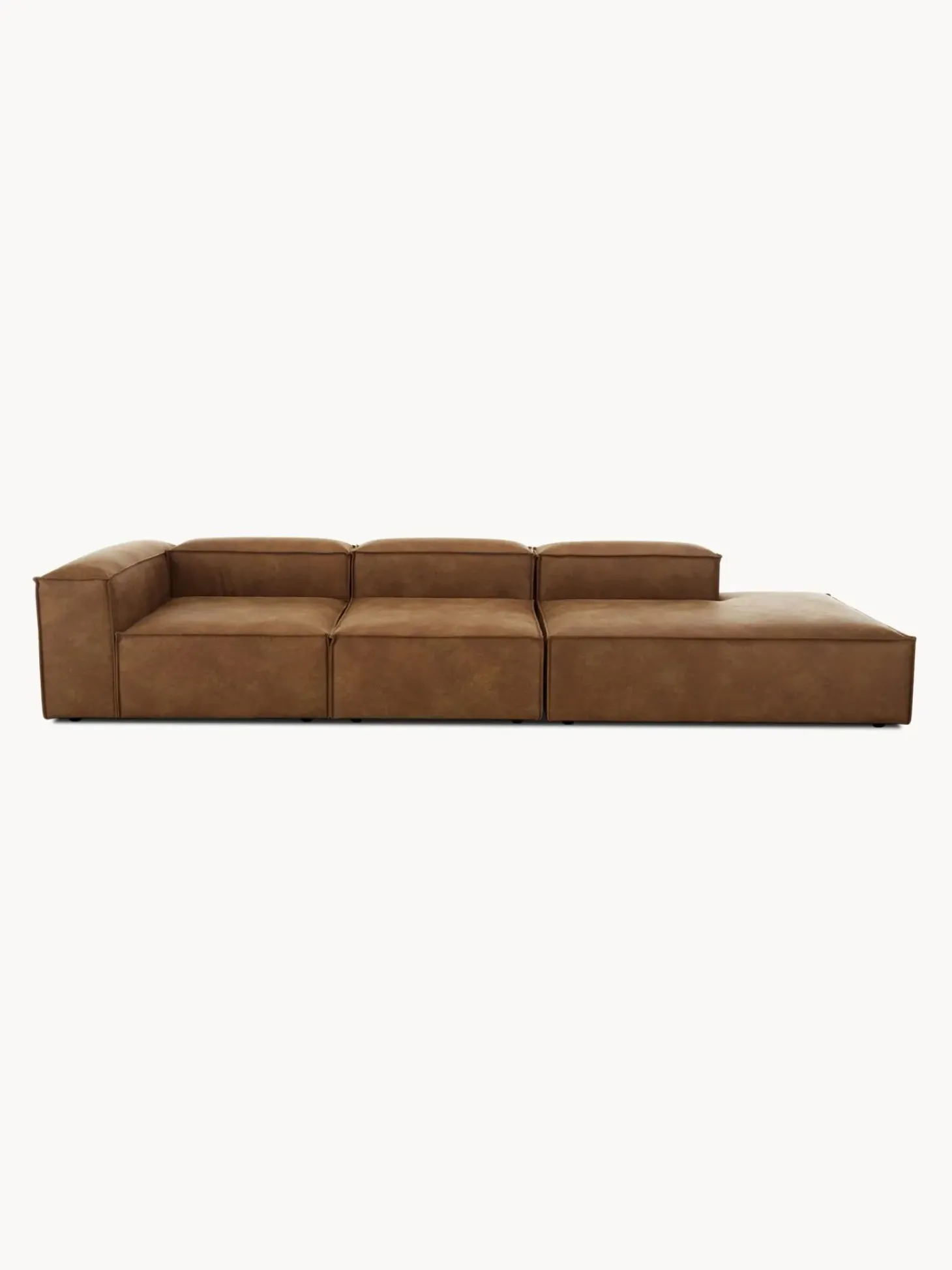Divan Modular Grande De Cuero Reciclado Lennon