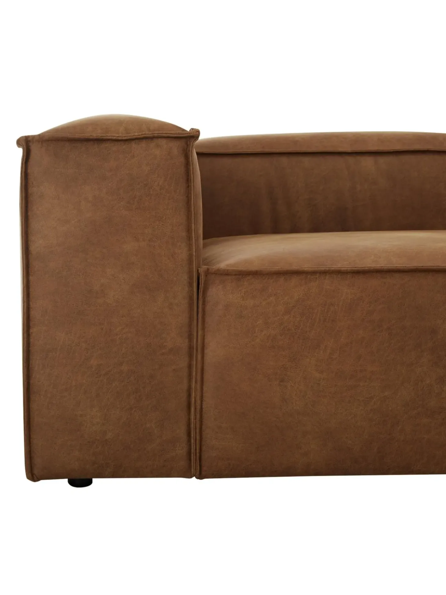 Divan Modular Grande De Cuero Reciclado Lennon