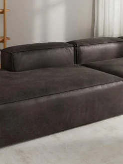 Divan Modular Grande De Cuero Reciclado Lennon