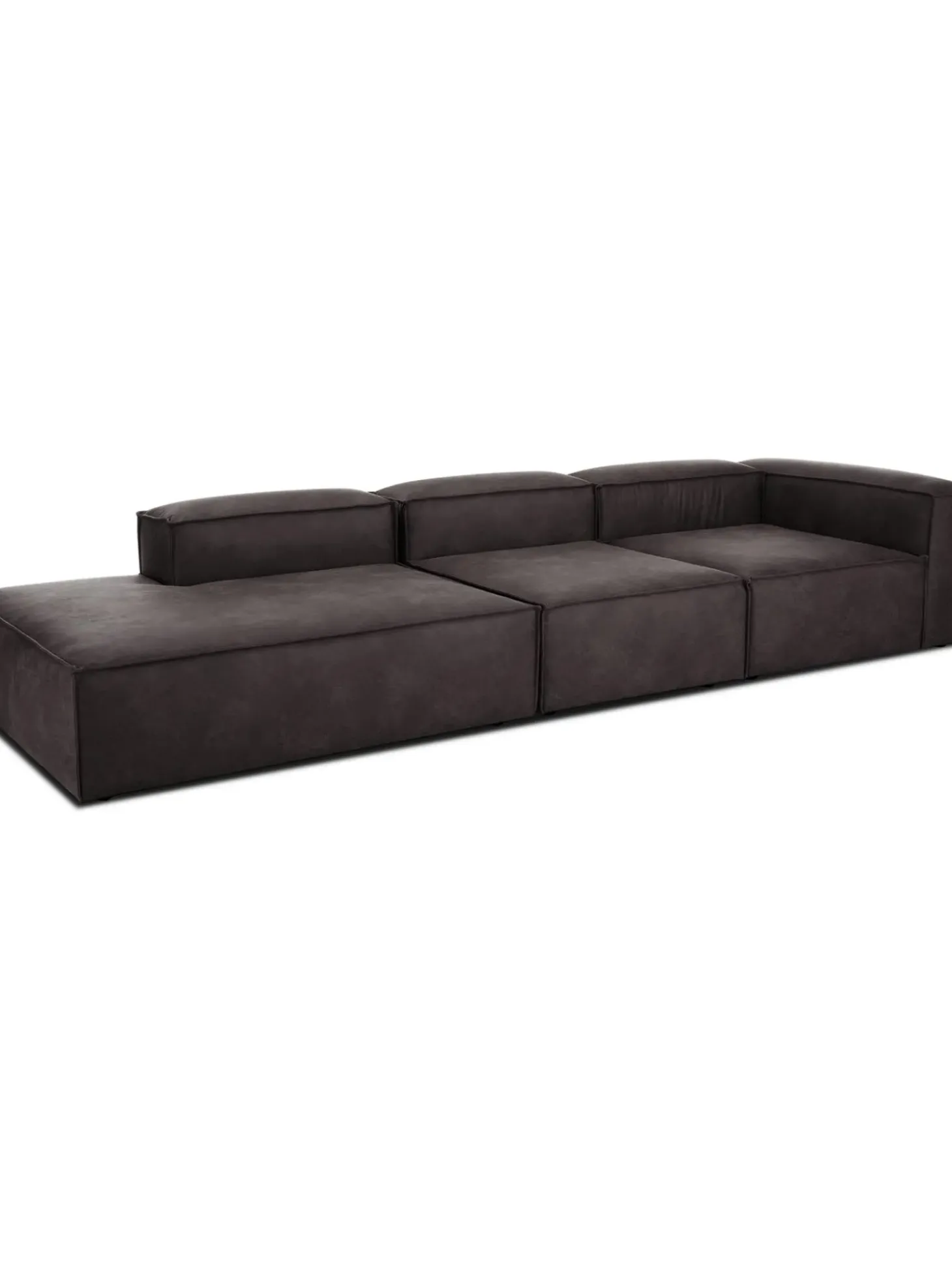 Divan Modular Grande De Cuero Reciclado Lennon