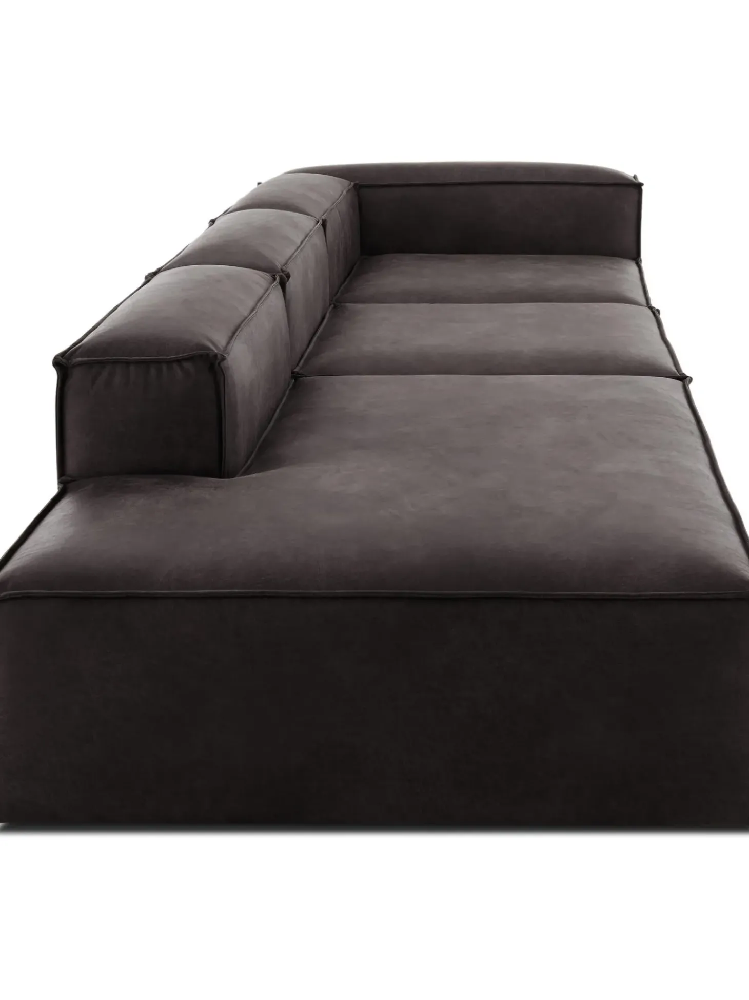 Divan Modular Grande De Cuero Reciclado Lennon