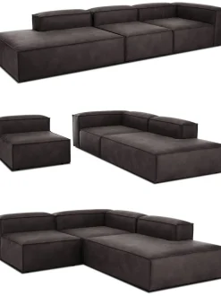 Divan Modular Grande De Cuero Reciclado Lennon