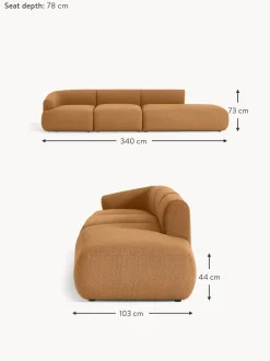 Divan Modular Grande En Tejido Boucle Sofia