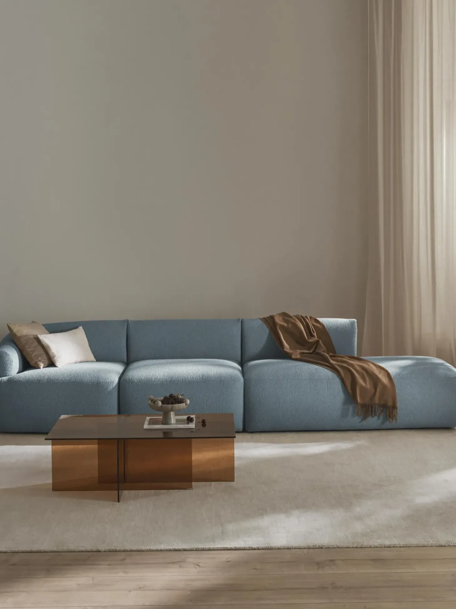 Divan Modular Grande En Tejido Boucle Sofia