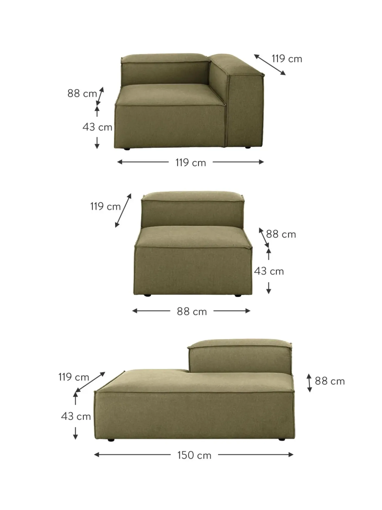 Divan Modular Grande Lennon