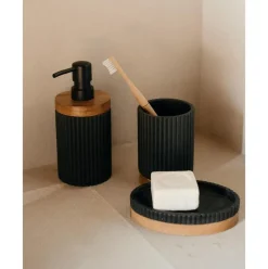 Dosificador De Jabon Con Madera Laura