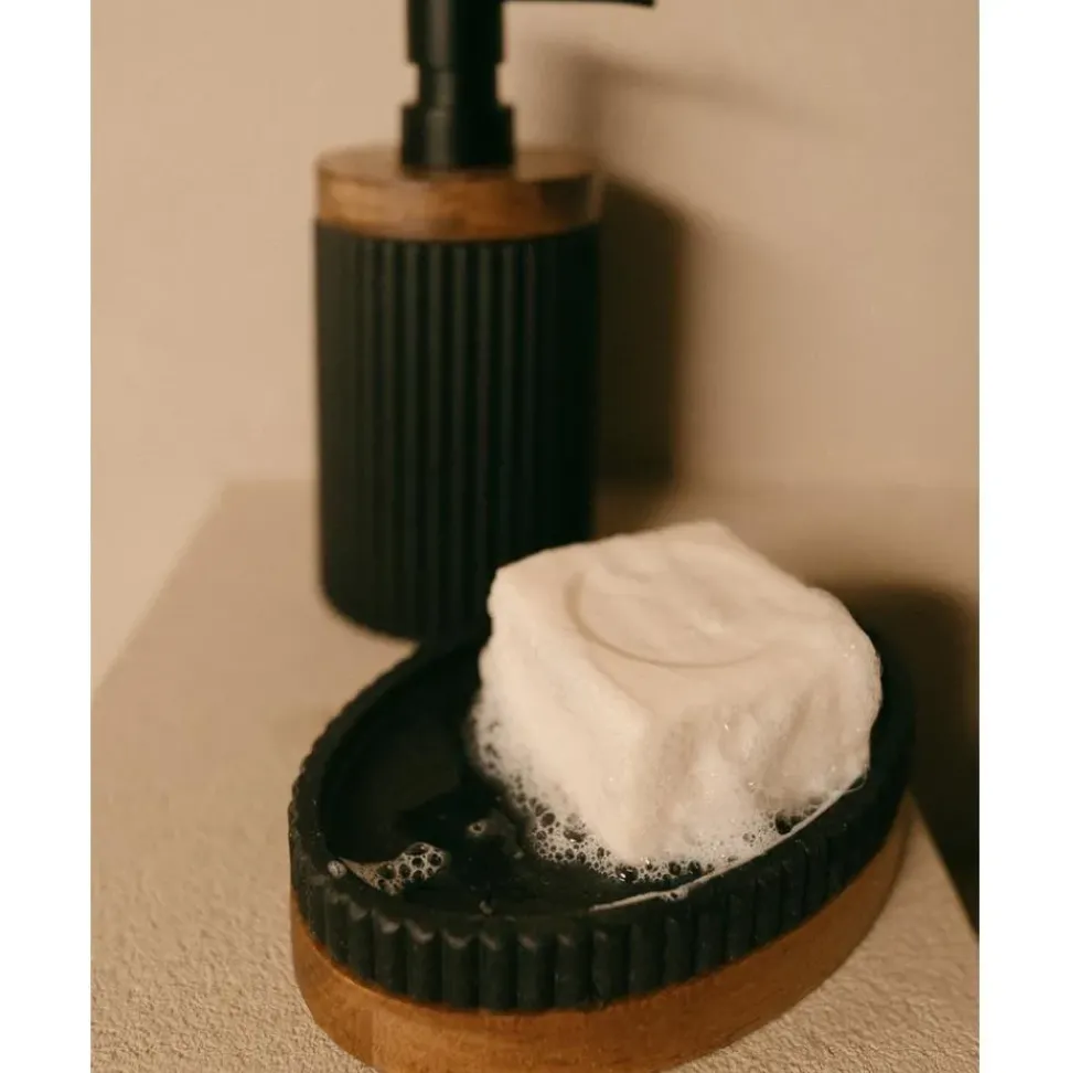 Dosificador De Jabon Con Madera Laura