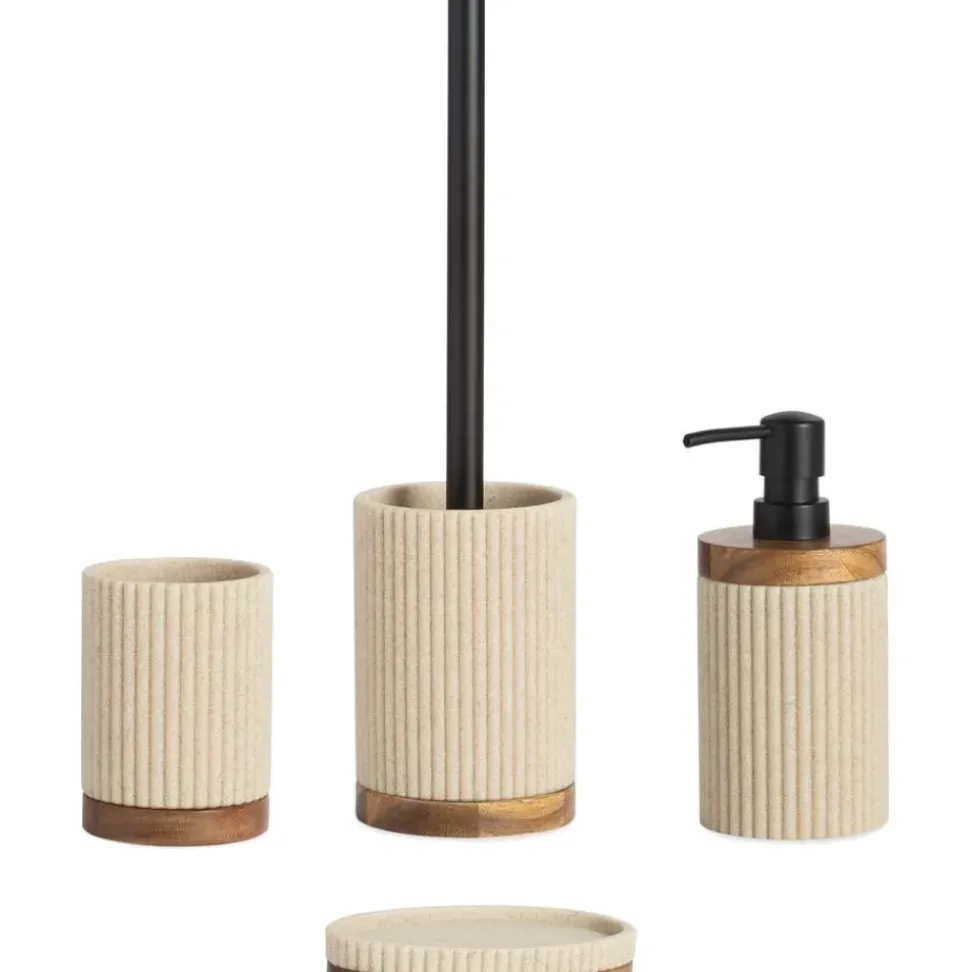 Dosificador De Jabon Con Madera Laura