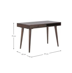 Escritorio De Madera Maciza Con Cojon Tova