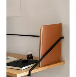 Escritorio De Pared De Madera Y Metal Rail