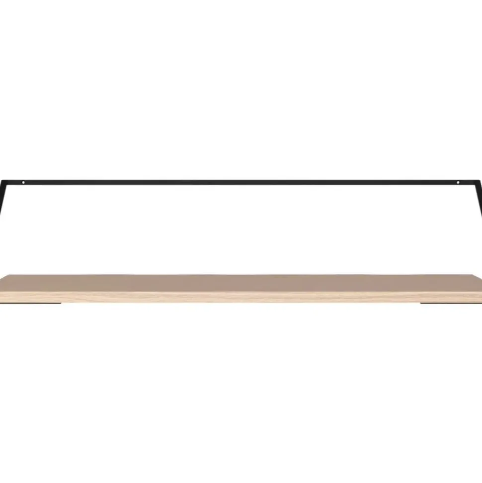 Escritorio De Pared De Madera Y Metal Rail