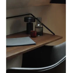 Escritorio De Pared De Madera Y Metal Rail