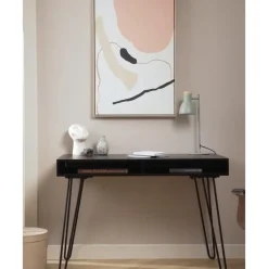 Escritorio Dea Madera Maciza Y Metal Tova