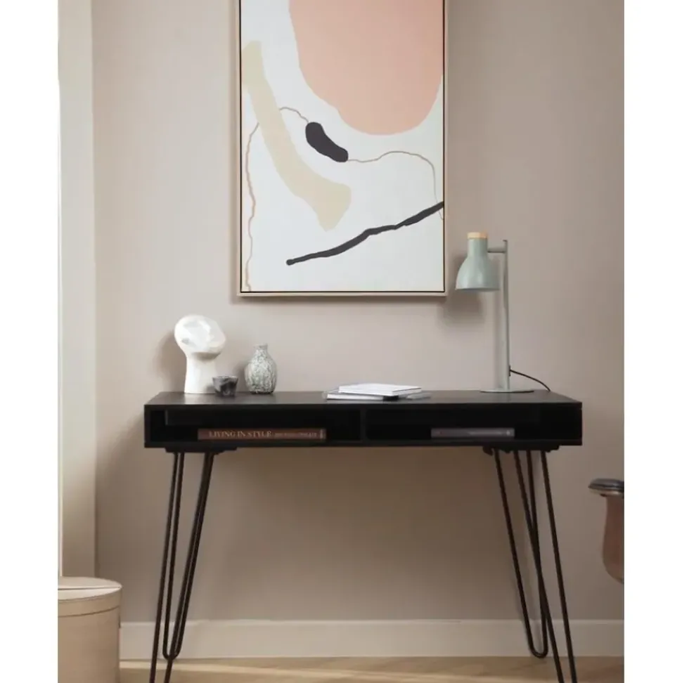 Escritorio Dea Madera Maciza Y Metal Tova