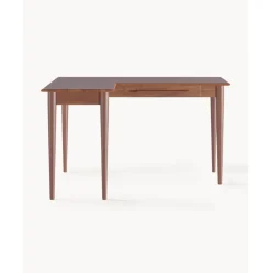 Escritorio Esquinero De Madera De Mango Con Cajones Paul