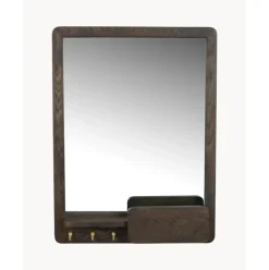 Espejo De Pared Con Estantes De Roble Inverness