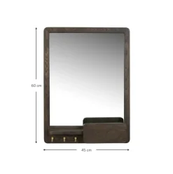 Espejo De Pared Con Estantes De Roble Inverness