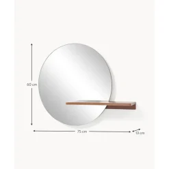 Espejo De Pared Con Estante De Madera Sandro