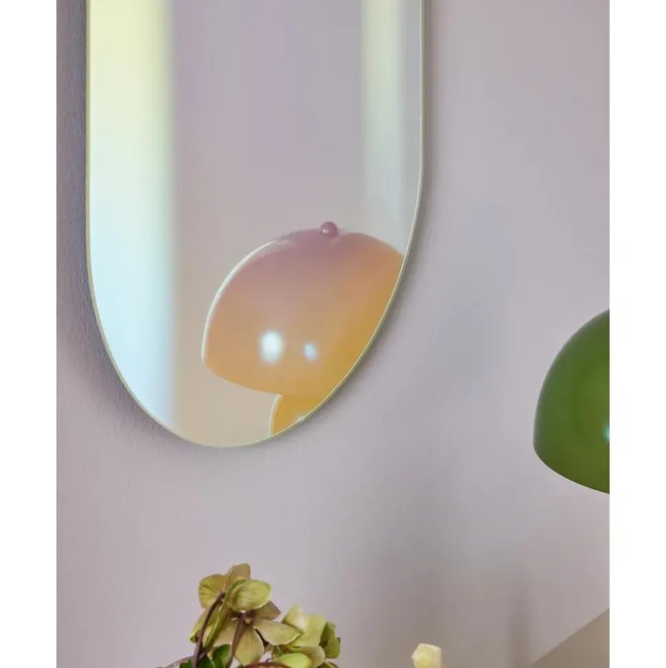 Espejo De Pared De Diseno Iridiscente Ruby