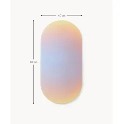 Espejo De Pared De Diseno Iridiscente Ruby