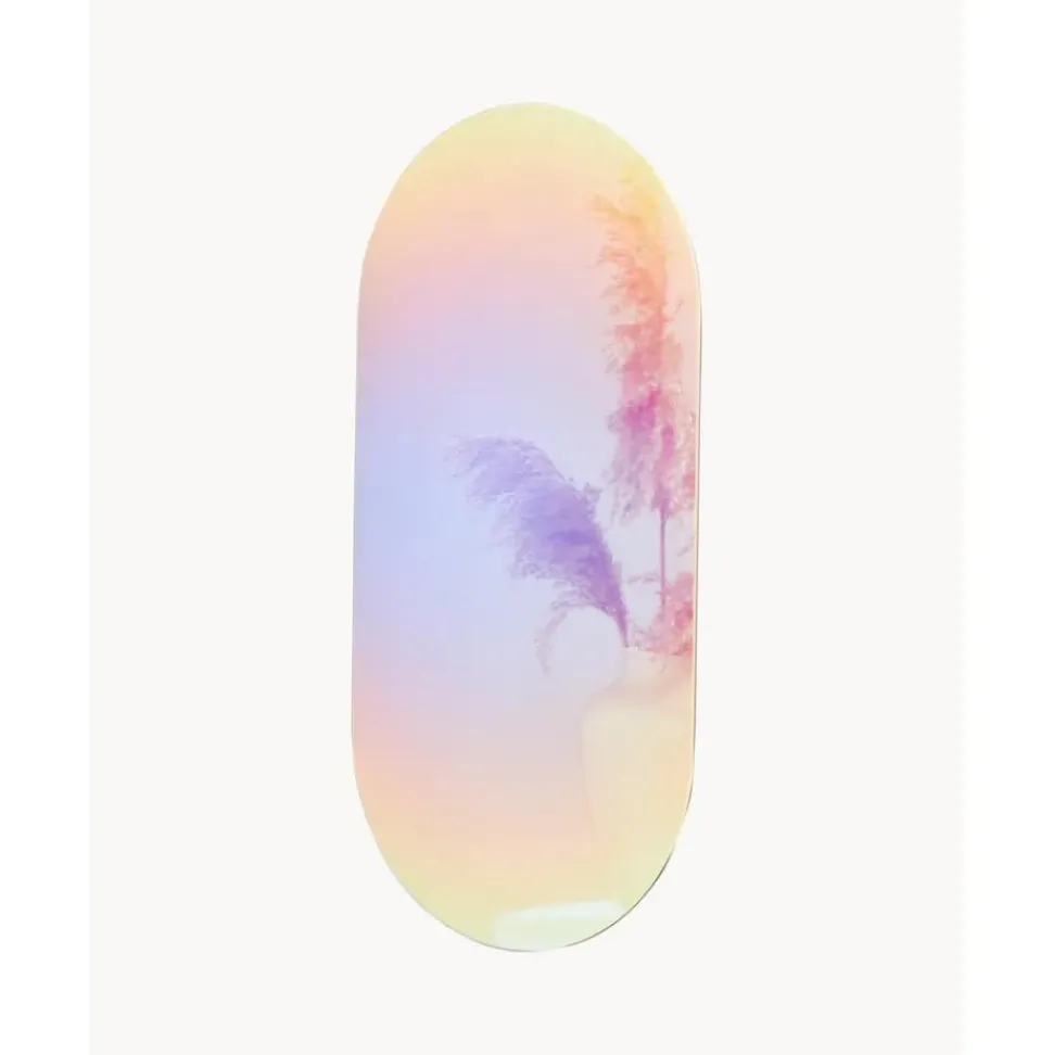 Espejo De Pared De Diseno Iridiscente Ruby