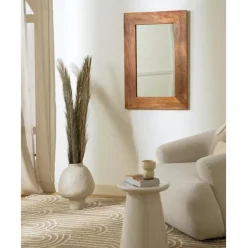 Espejo De Pared De Madera De Mango Indigo