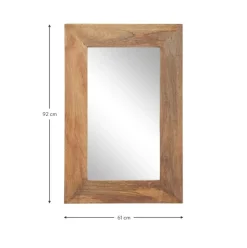 Espejo De Pared De Madera De Mango Indigo