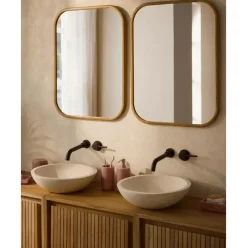 Espejo De Pared De Madera De Roble Levan