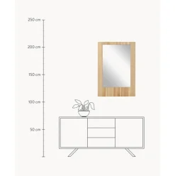 Espejo De Pared De Madera De Abedul Nele