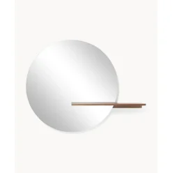 Espejo De Pared Grande Con Estante De Madera Sandro