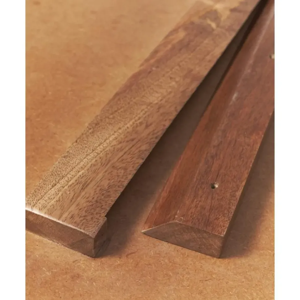 Espejo De Pared Grande Con Estante De Madera Sandro