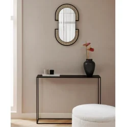 Espejo De Pared Ovalado Con Tejido Vienes Esma