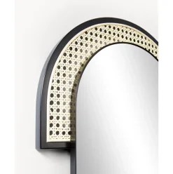 Espejo De Pared Ovalado Con Tejido Vienes Esma