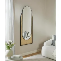 Espejo De Pared Ovalado Con Tejido Vienes Esma