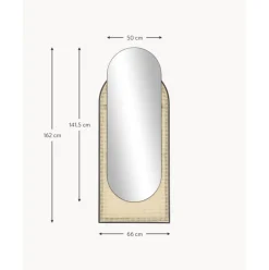 Espejo De Pared Ovalado Con Tejido Vienes Esma