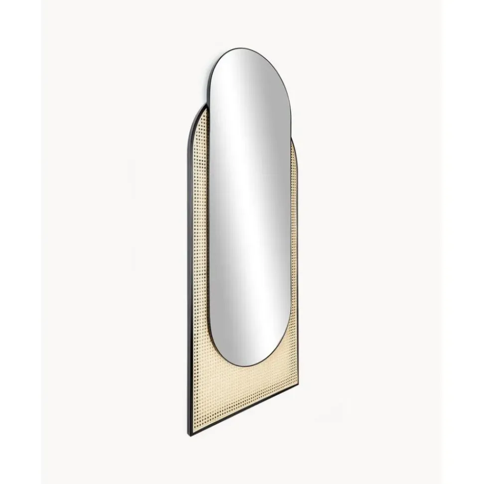 Espejo De Pared Ovalado Con Tejido Vienes Esma