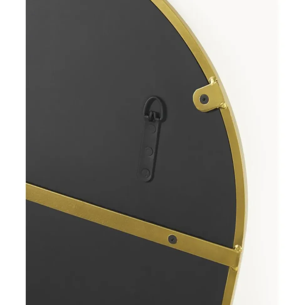 Espejo De Pared Ovalado Verena, Con Estante De Marmol