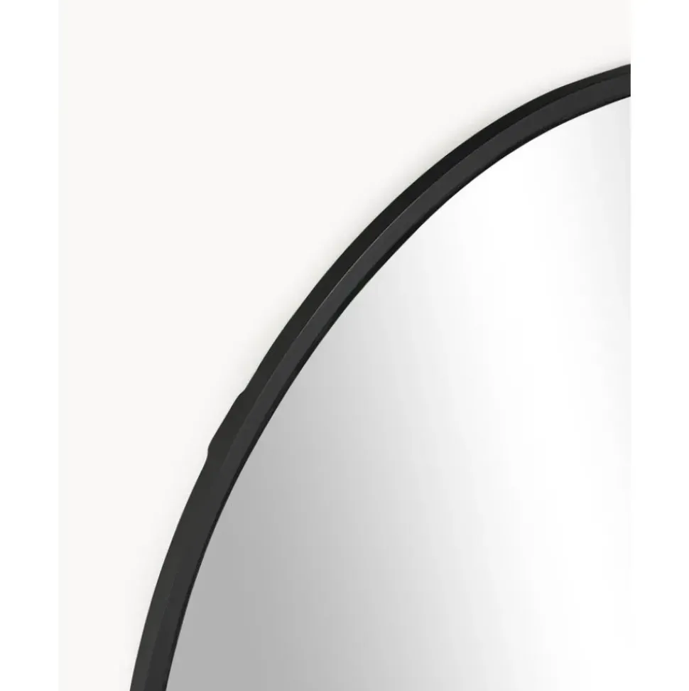 Espejo De Pared Ovalado Verena, Con Estante De Marmol