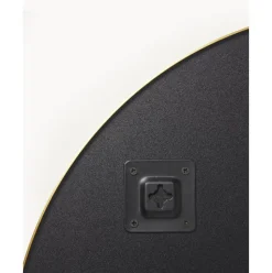 Espejo De Pared Redondo Con Estante De Madera Kenny