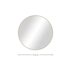 Espejo De Pared Redondo De Roble Avery