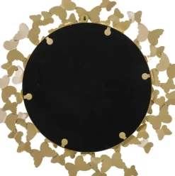 Espejo De Pared Redondo De Metal Butterfly, Estilo Vintage
