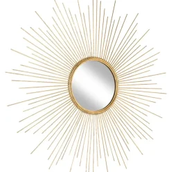 Espejo De Pared Redondo De Metal Ella