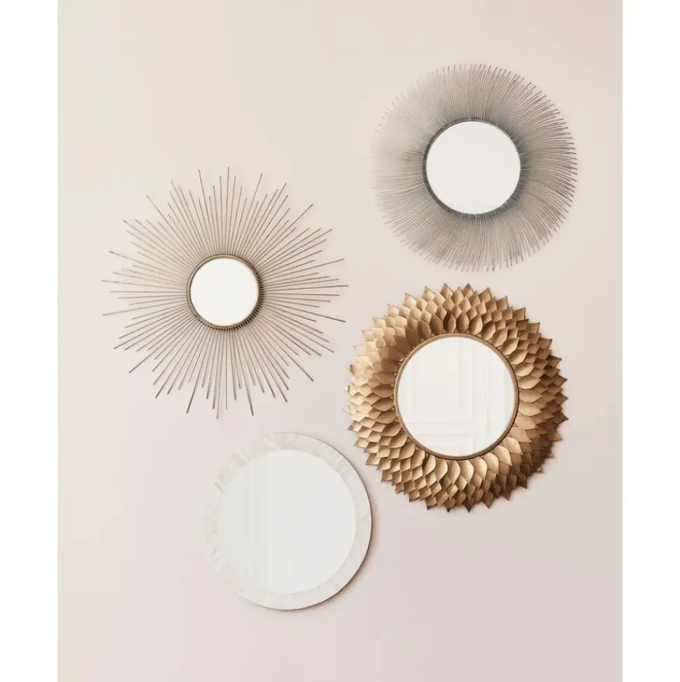 Espejo De Pared Redondo De Metal Ella