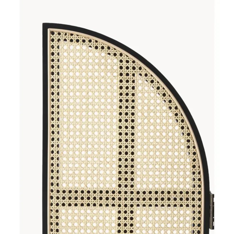 Espejo De Pie Con Biombo De Ratan Aura