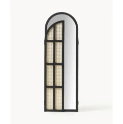 Espejo De Pie Con Biombo De Ratan Aura